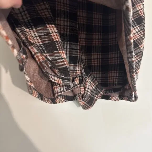 Arula Plus Soft Flannel Plaid Zip Back Paris Mini Skirt Skort - Size 2X, Stretch - Picture 3 of 9